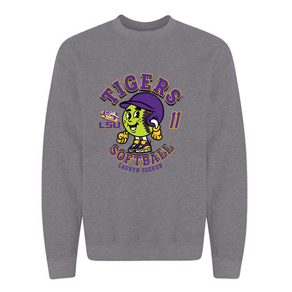 LSU - NCAA Softball : Lauryn Soeken - Fashion Shersey Crewneck Sweatshirt-0