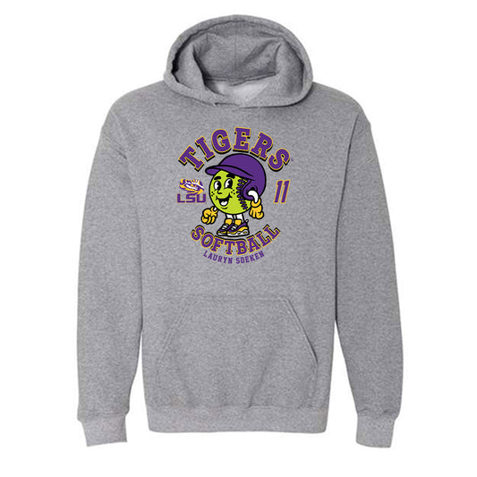 LSU - NCAA Softball : Lauryn Soeken - Fashion Shersey Hooded Sweatshirt-0
