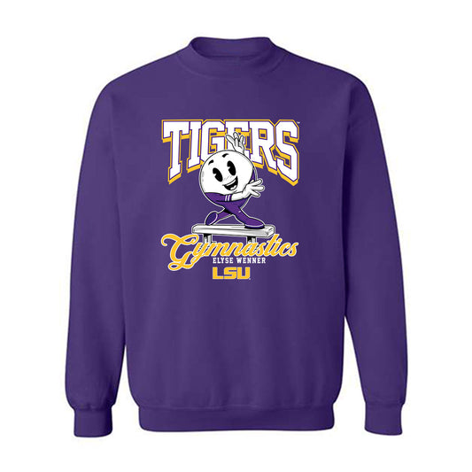 LSU - NCAA Women's Gymnastics : Elyse Wenner - Fashion Shersey Crewneck Sweatshirt-0