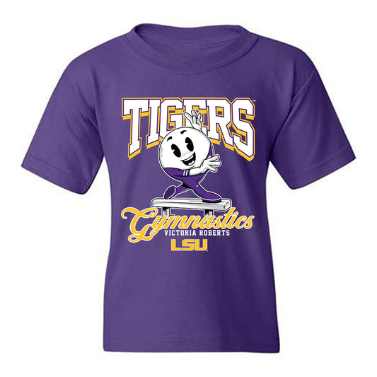 LSU - NCAA Women's Gymnastics : Victoria Roberts - Fashion Shersey Youth T-Shirt-0
