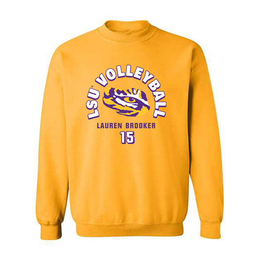 LSU - NCAA Women's Volleyball : Lauren Brooker - Fashion Shersey Crewneck Sweatshirt-0