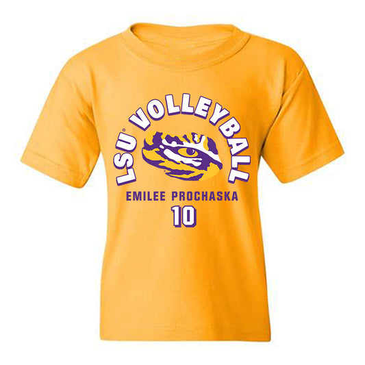 LSU - NCAA Women's Volleyball : Emilee Prochaska - Fashion Shersey Youth T-Shirt-0