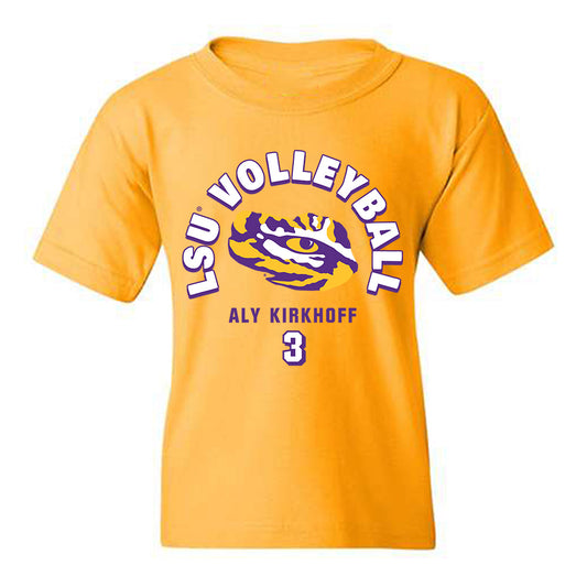 LSU - NCAA Women's Volleyball : Aly Kirkhoff - Fashion Shersey Youth T-Shirt-0