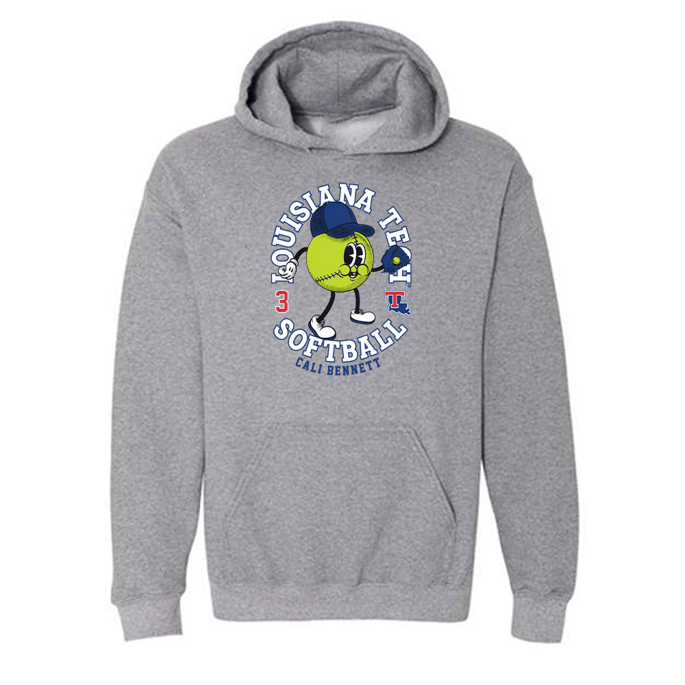 LA Tech - NCAA Softball : Cali Bennett - Fashion Shersey Hooded Sweatshirt-0