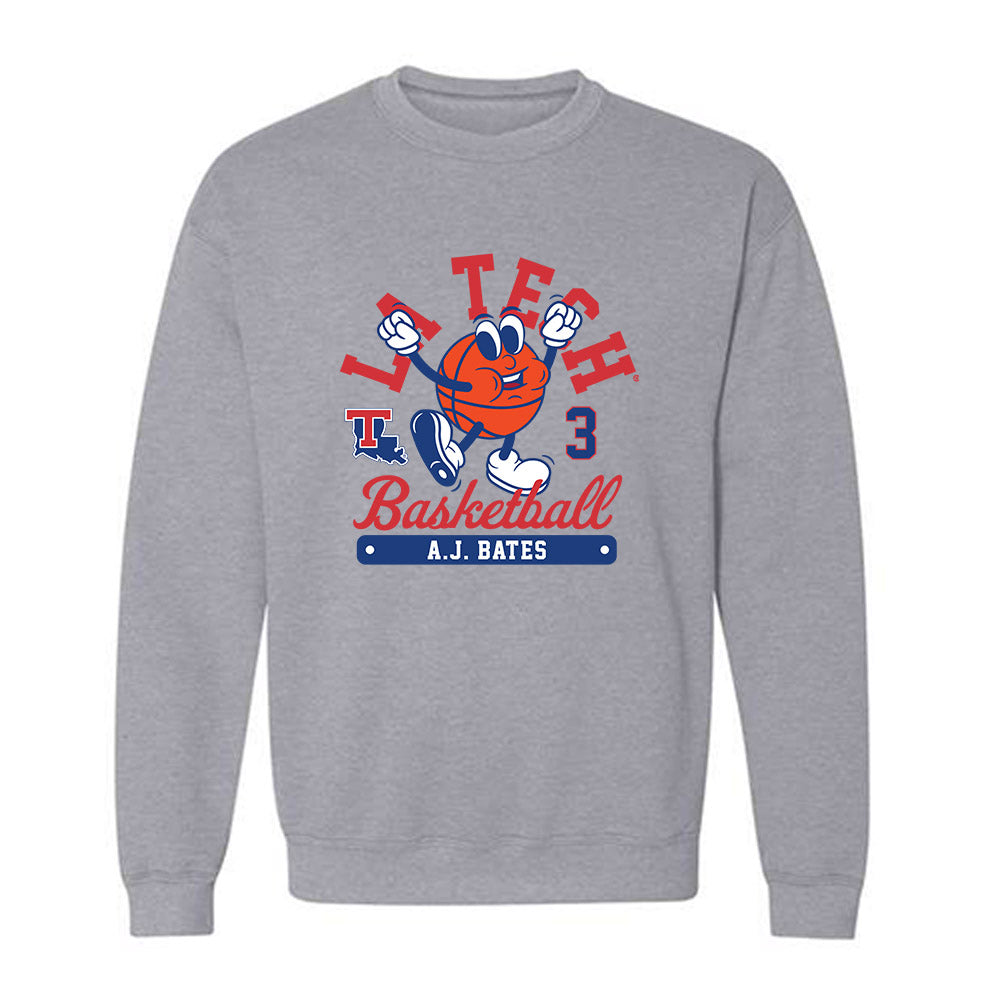 LA Tech - NCAA Men's Basketball : A.J. Bates - Fashion Shersey Crewneck Sweatshirt-0