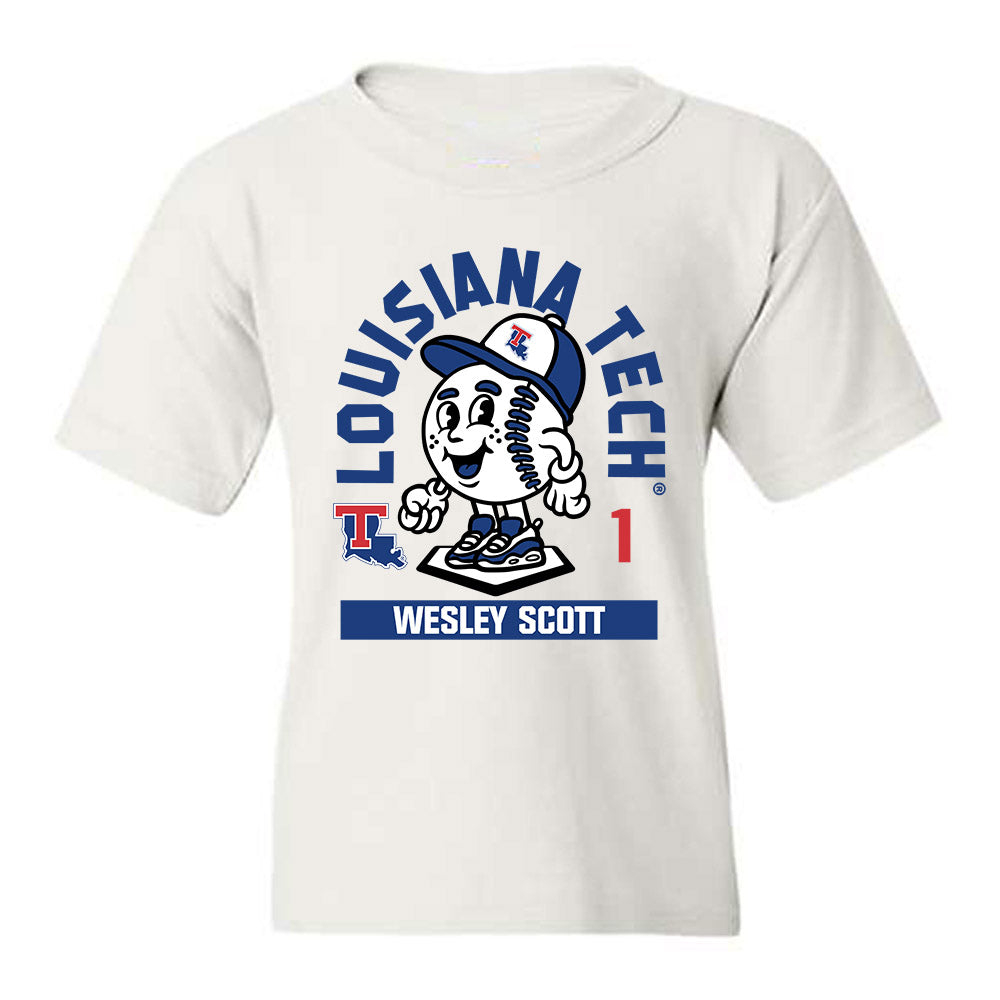 LA Tech - NCAA Baseball : Wesley Scott - Fashion Shersey Youth T-Shirt-0