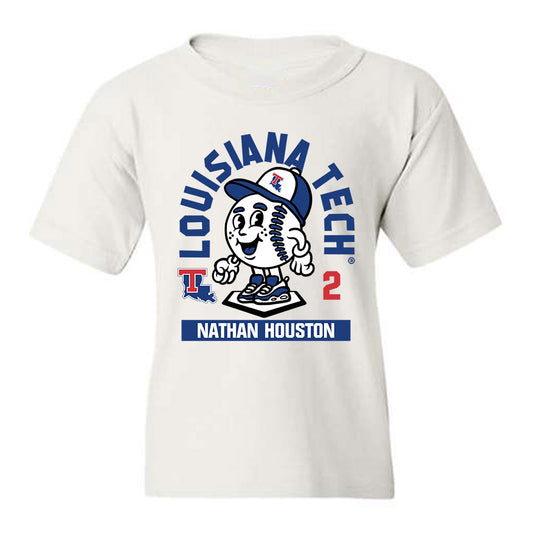 LA Tech - NCAA Baseball : Nathan Houston - Fashion Shersey Youth T-Shirt-0