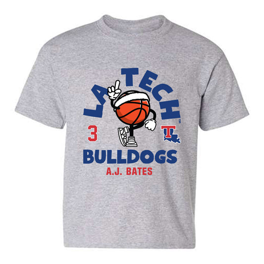 LA Tech - NCAA Men's Basketball : A.J. Bates - Fashion Shersey Youth T-Shirt-0