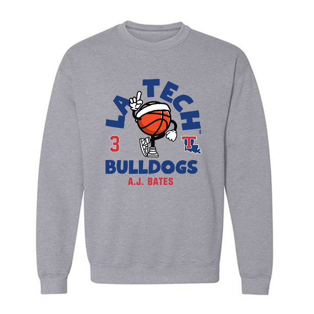 LA Tech - NCAA Men's Basketball : A.J. Bates - Fashion Shersey Crewneck Sweatshirt-0