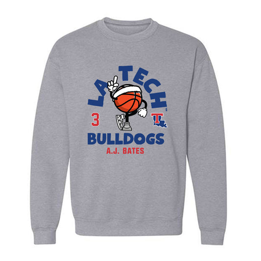 LA Tech - NCAA Men's Basketball : A.J. Bates - Fashion Shersey Crewneck Sweatshirt-0