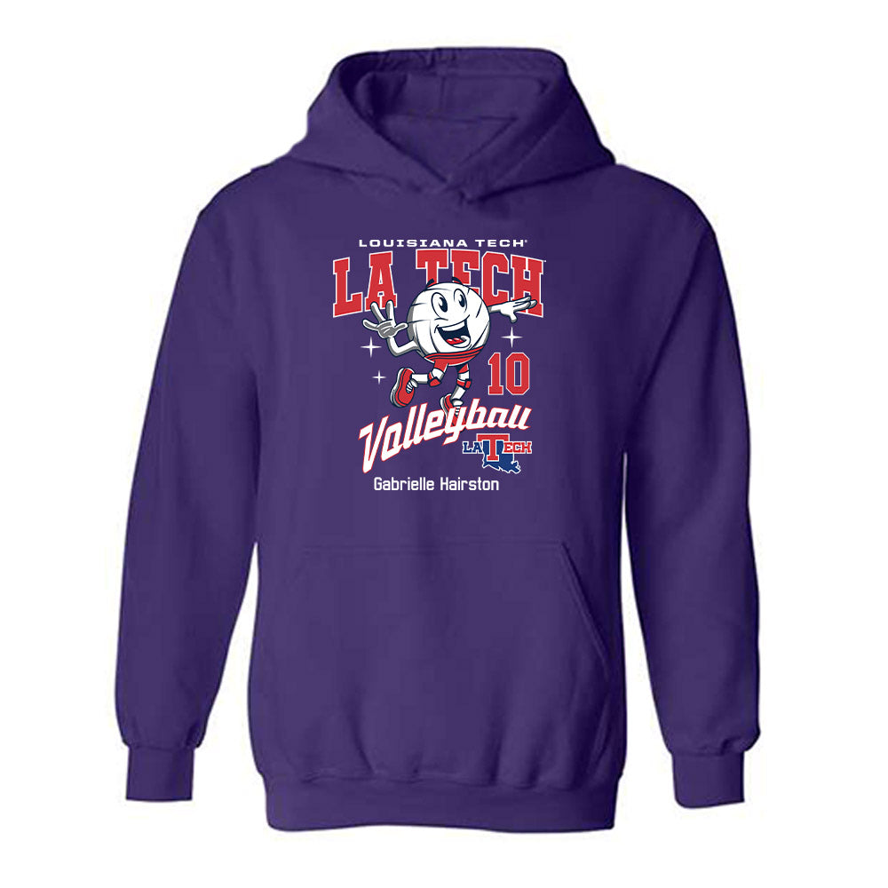 LA Tech - NCAA Women's Volleyball : Gabrielle Hairston - Fashion Shersey Hooded Sweatshirt