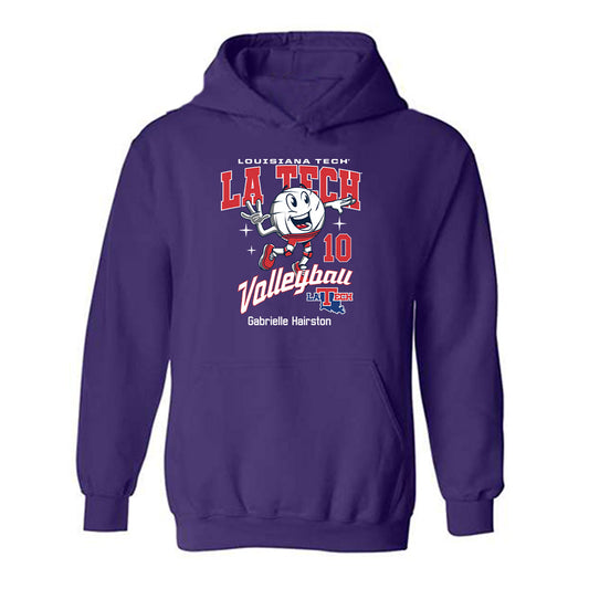 LA Tech - NCAA Women's Volleyball : Gabrielle Hairston - Fashion Shersey Hooded Sweatshirt