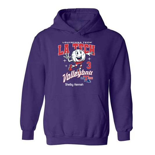 LA Tech - NCAA Women's Volleyball : Shelby Hannah - Fashion Shersey Hooded Sweatshirt-0