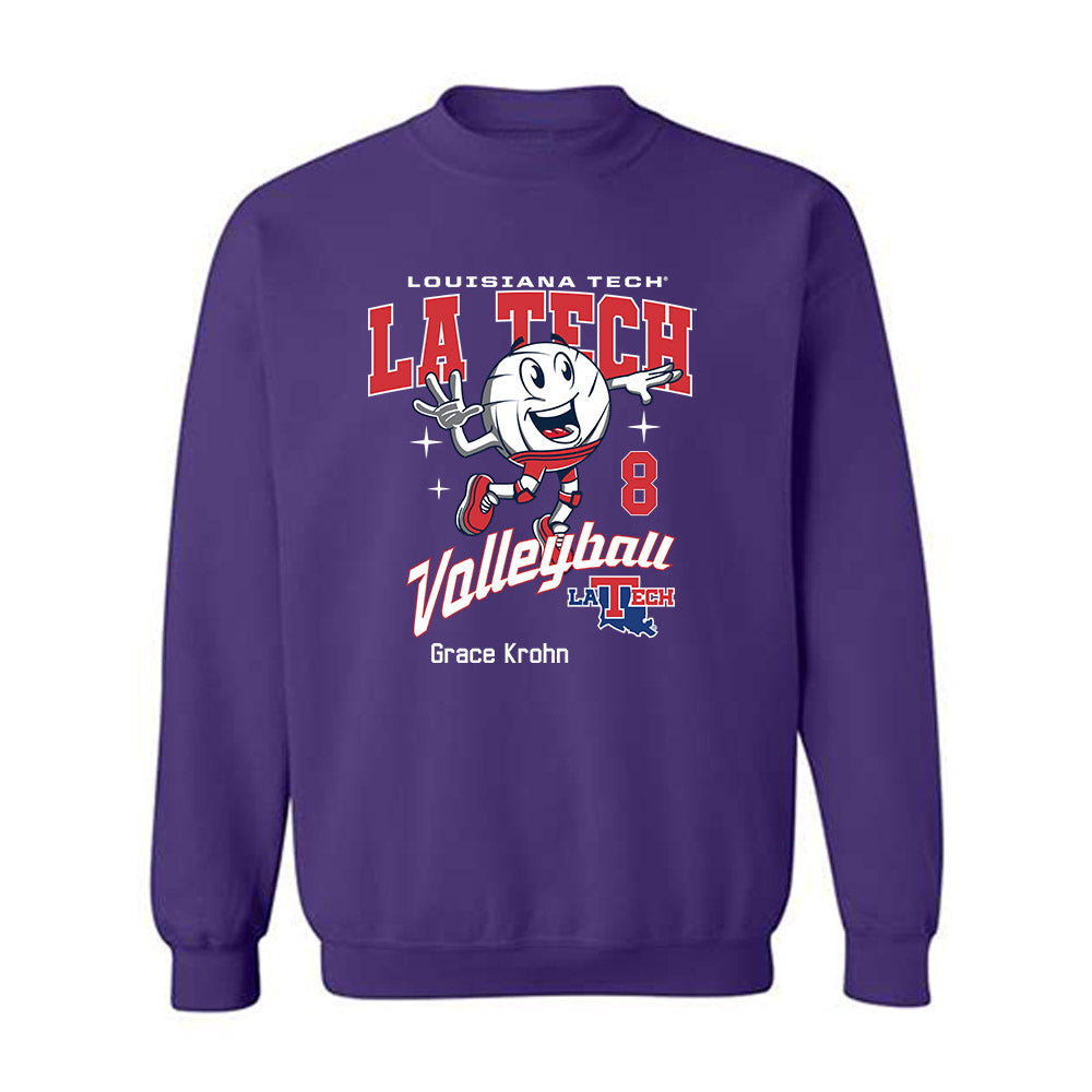 LA Tech - NCAA Women's Volleyball : Grace Krohn - Fashion Shersey Crewneck Sweatshirt-0