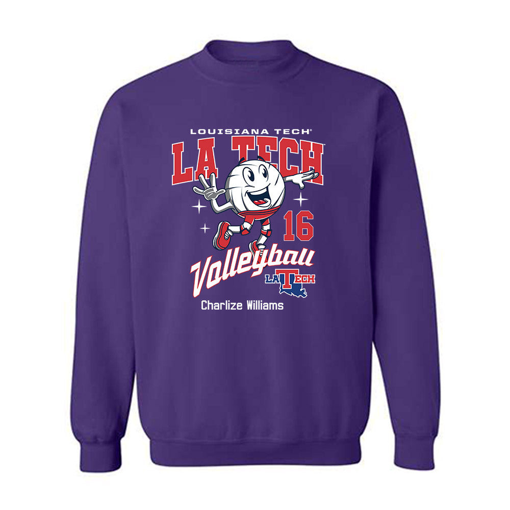 LA Tech - NCAA Women's Volleyball : Charlize Williams - Fashion Shersey Crewneck Sweatshirt-0