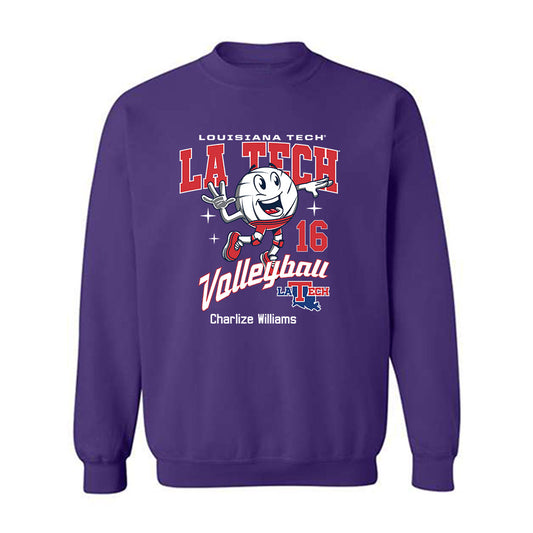 LA Tech - NCAA Women's Volleyball : Charlize Williams - Fashion Shersey Crewneck Sweatshirt-0
