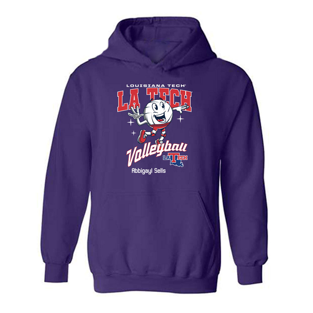 LA Tech - NCAA Women's Volleyball : Abbigayl Sells - Fashion Shersey Hooded Sweatshirt-0