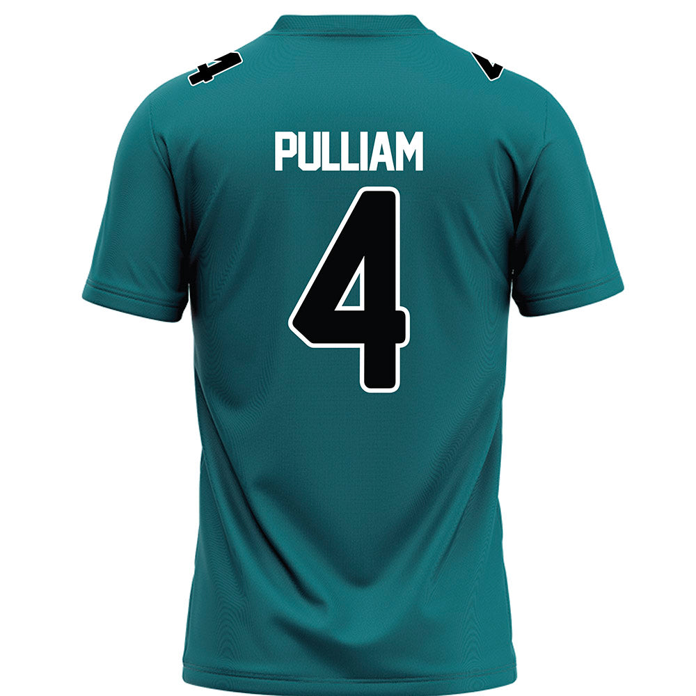Coastal Carolina - NCAA Football : Marcellius Pulliam - Teal Football Jersey-1