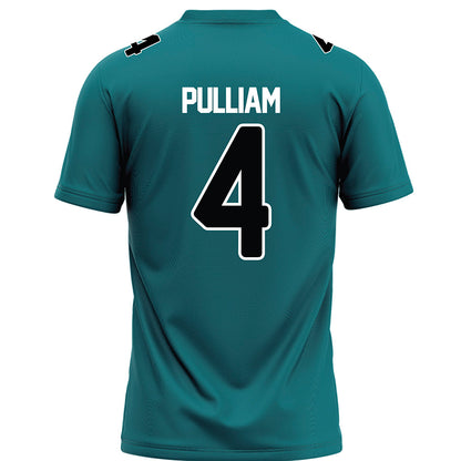 Coastal Carolina - NCAA Football : Marcellius Pulliam - Teal Football Jersey-1