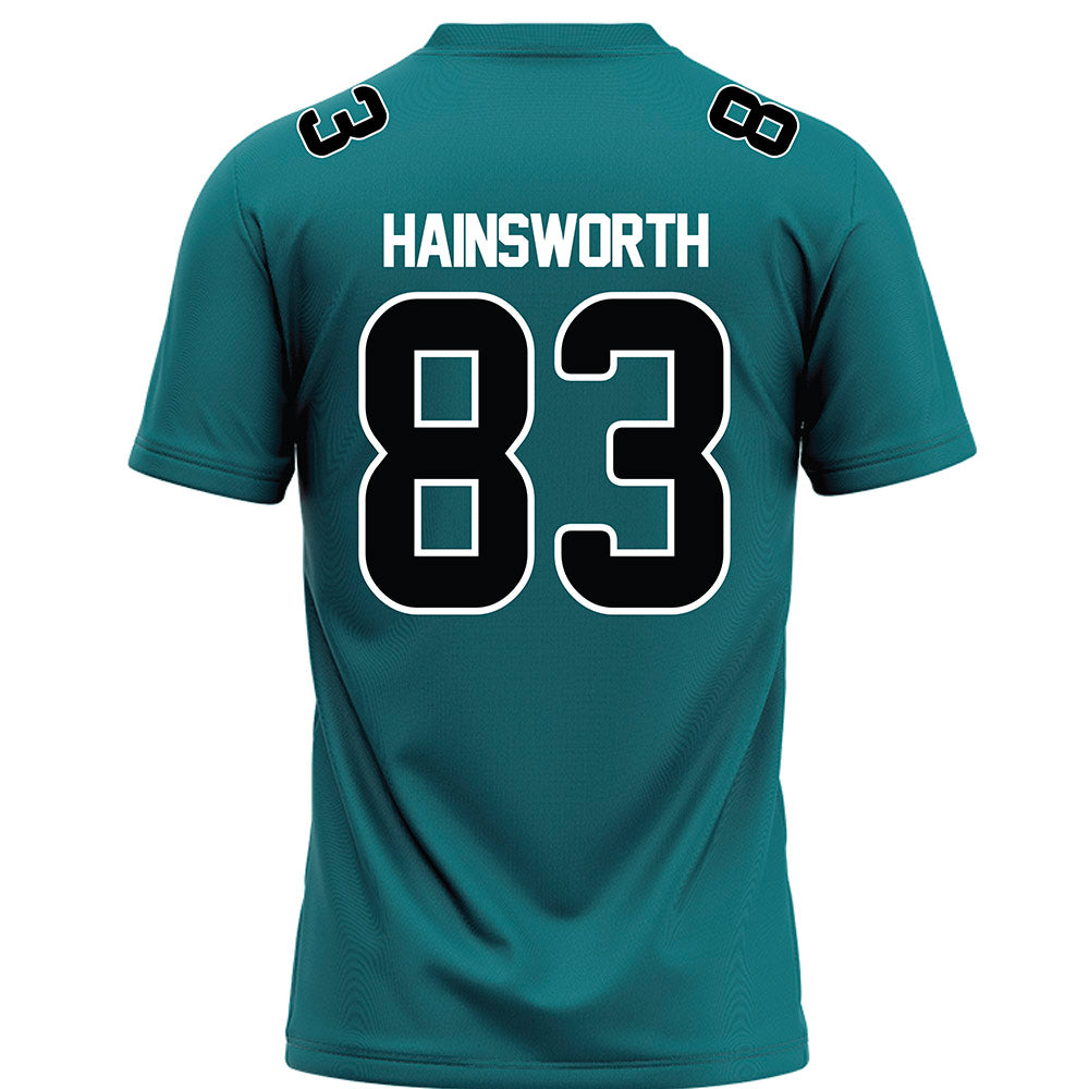 Coastal Carolina - NCAA Football : Kd Hainsworth - Teal Football Jersey-1