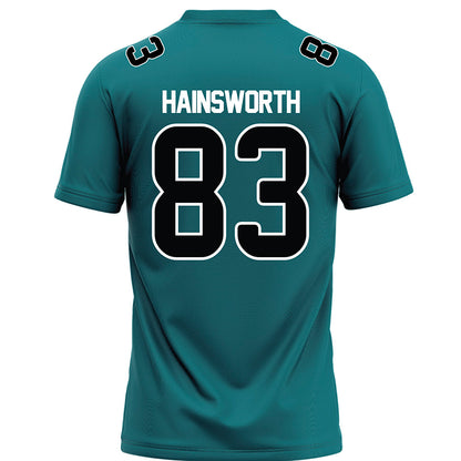 Coastal Carolina - NCAA Football : Kd Hainsworth - Teal Football Jersey-1