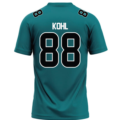 Coastal Carolina - NCAA Football : Jackson Kohl - Teal Football Jersey-1