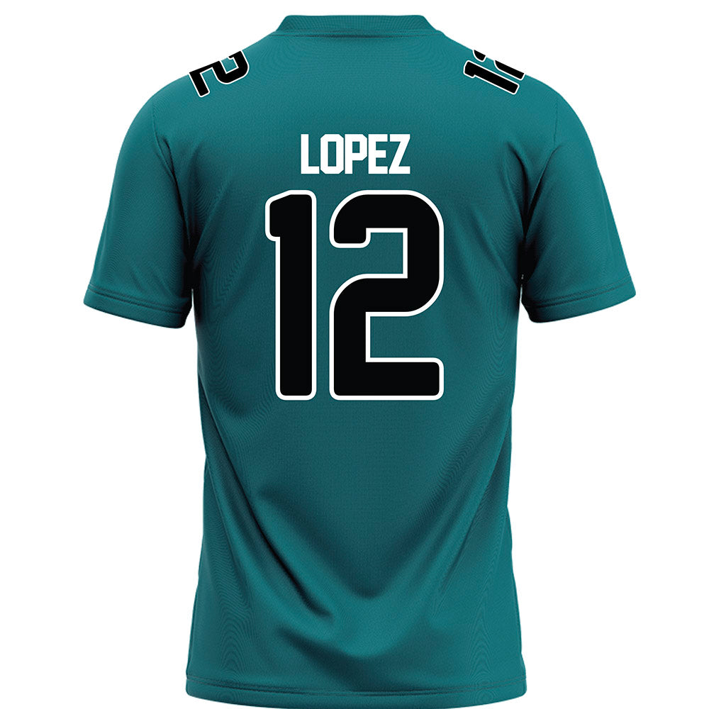 Coastal Carolina - NCAA Football : Osiris Lopez - Teal Football Jersey-1