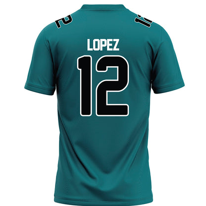 Coastal Carolina - NCAA Football : Osiris Lopez - Teal Football Jersey-1