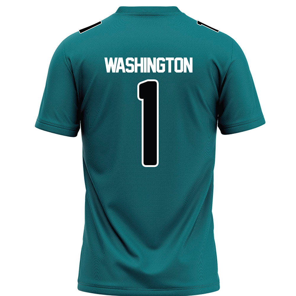 Coastal Carolina - NCAA Football : Robby Washington - Teal Football Jersey-1