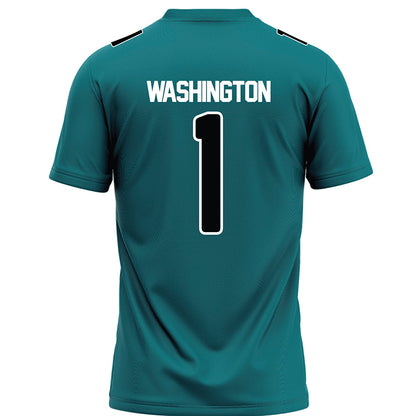 Coastal Carolina - NCAA Football : Robby Washington - Teal Football Jersey-1