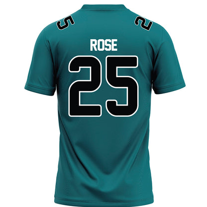 Coastal Carolina - NCAA Football : Brandon Rose - Teal Football Jersey-1
