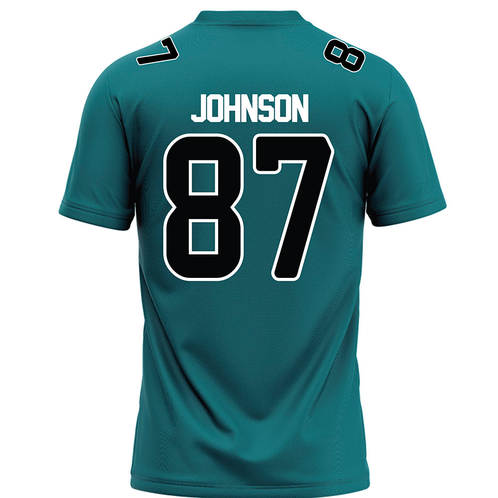Coastal Carolina - NCAA Football : Jayden Johnson - Teal Football Jersey-1
