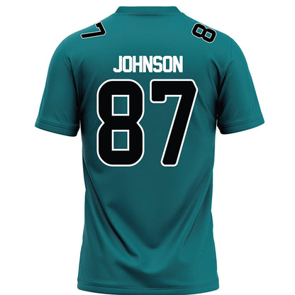 Coastal Carolina - NCAA Football : Jayden Johnson - Teal Football Jersey-1
