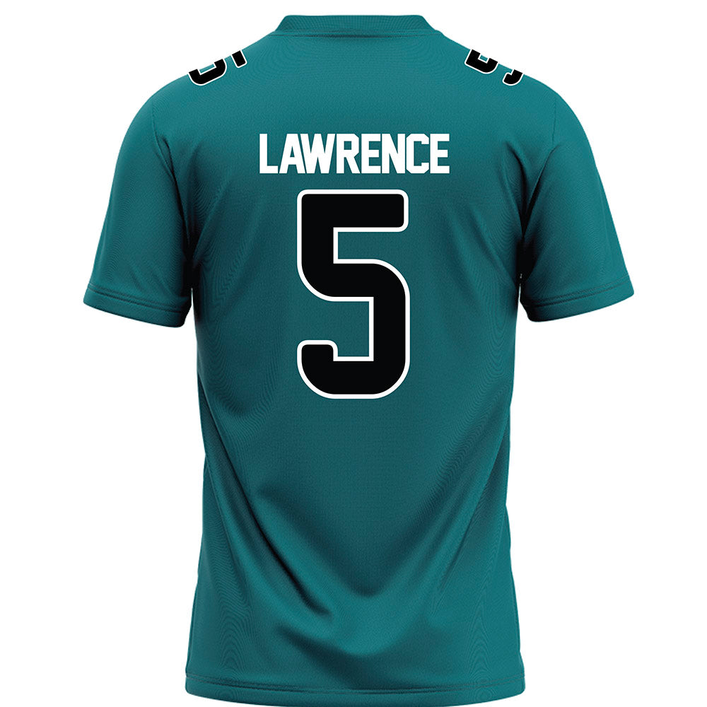Coastal Carolina - NCAA Football : Goldie Lawrence - Teal Football Jersey-1