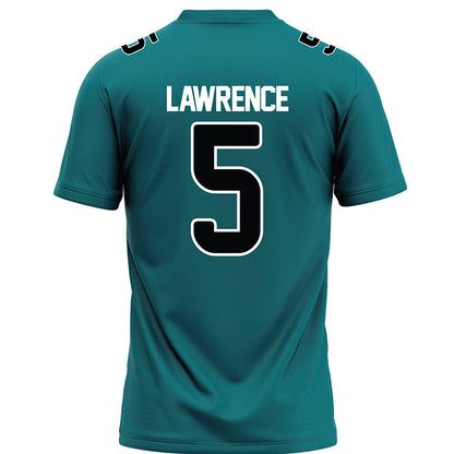 Coastal Carolina - NCAA Football : Goldie Lawrence - Teal Football Jersey-1