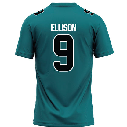 Coastal Carolina - NCAA Football : Cyrus Ellison - Teal Football Jersey-1