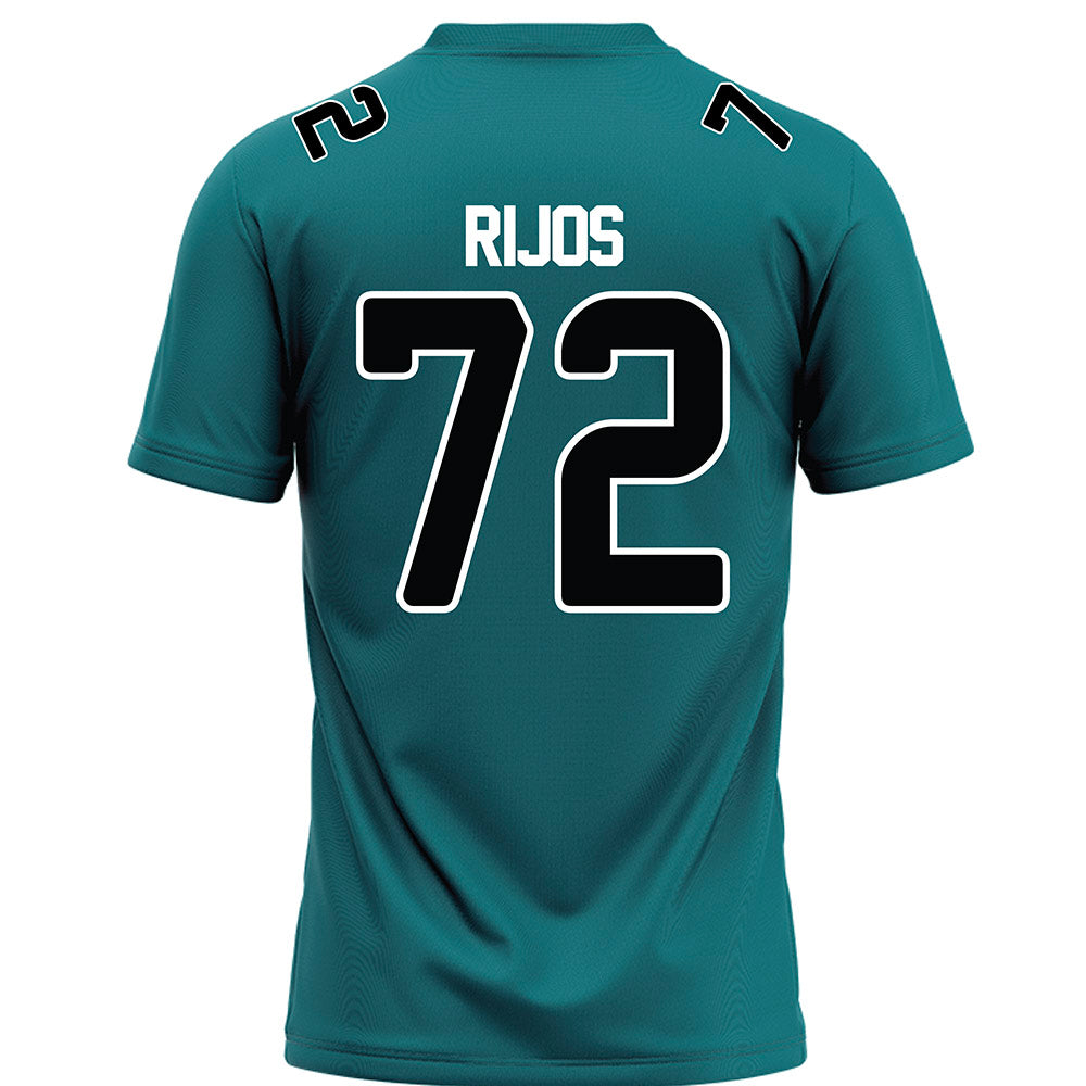 Coastal Carolina - NCAA Football : Dominic Rijos - Teal Football Jersey-1