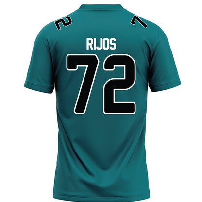 Coastal Carolina - NCAA Football : Dominic Rijos - Teal Football Jersey-1