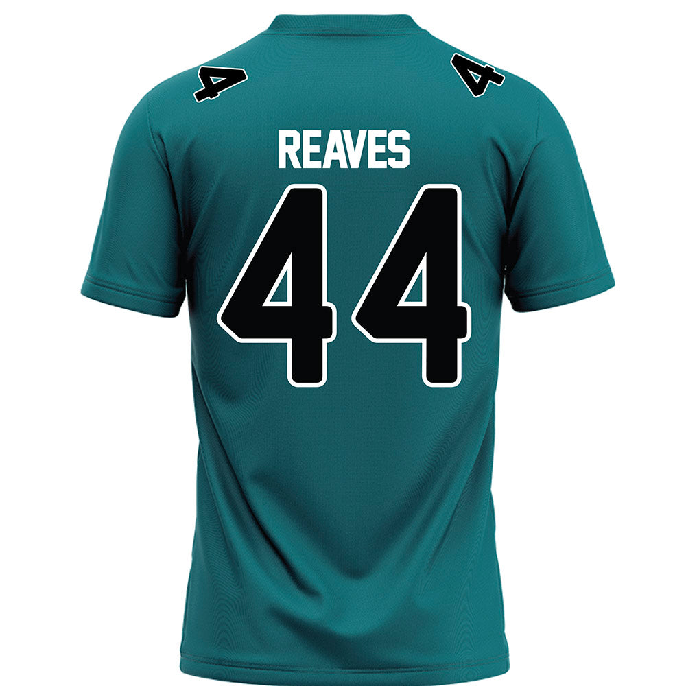 Coastal Carolina - NCAA Football : Brown Reaves - Teal Football Jersey-1