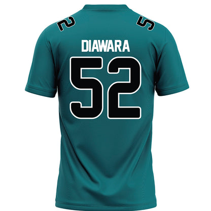 Coastal Carolina - NCAA Football : Ibrahim Diawara - Teal Football Jersey-1