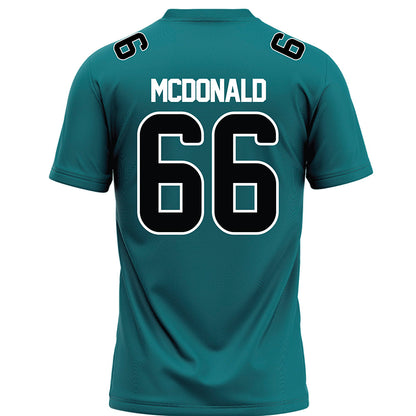 Coastal Carolina - NCAA Football : Kain McDonald - Teal Football Jersey-1