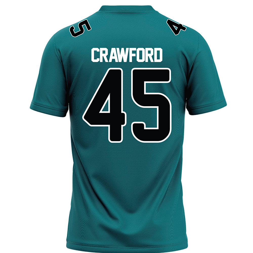 Coastal Carolina - NCAA Football : Kadon Crawford - Teal Football Jersey-1