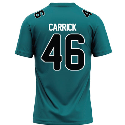 Coastal Carolina - NCAA Football : Gavin Carrick - Teal Football Jersey-1