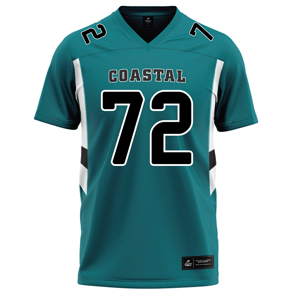 Coastal Carolina - NCAA Football : Dominic Rijos - Teal Football Jersey-0