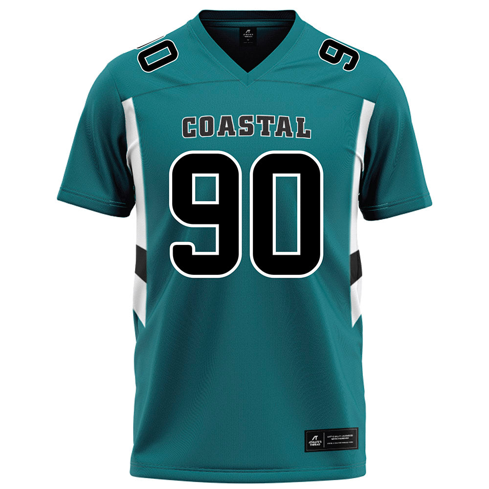 Coastal Carolina - NCAA Football : Reggie Jean - Teal Football Jersey-0