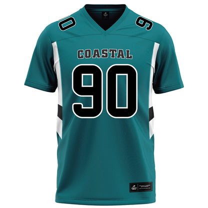 Coastal Carolina - NCAA Football : Reggie Jean - Teal Football Jersey-0