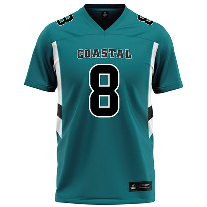 Coastal Carolina - NCAA Football : Gabe White - Teal Football Jersey-0