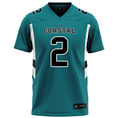 Coastal Carolina - NCAA Football : Deuce Bailey - Teal Football Jersey-0