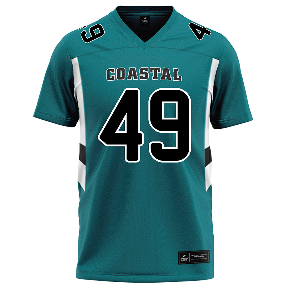 Coastal Carolina - NCAA Football : Shaikh Thompson - Teal Football Jersey-0