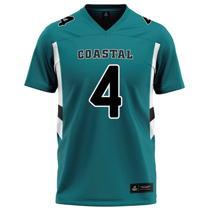 Coastal Carolina - NCAA Football : Marcellius Pulliam - Teal Football Jersey-0
